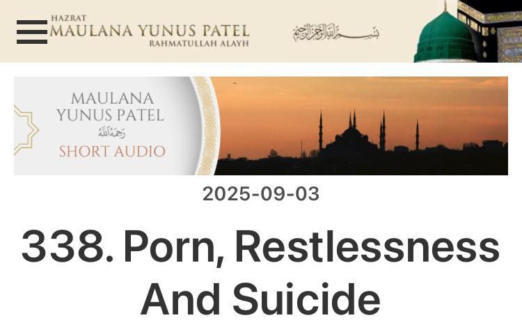 Porn, Restlessness And Suicide (Quick Listen: 02:18 mins)